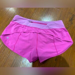 Lululemon Speed Up Shorts Hot Pink